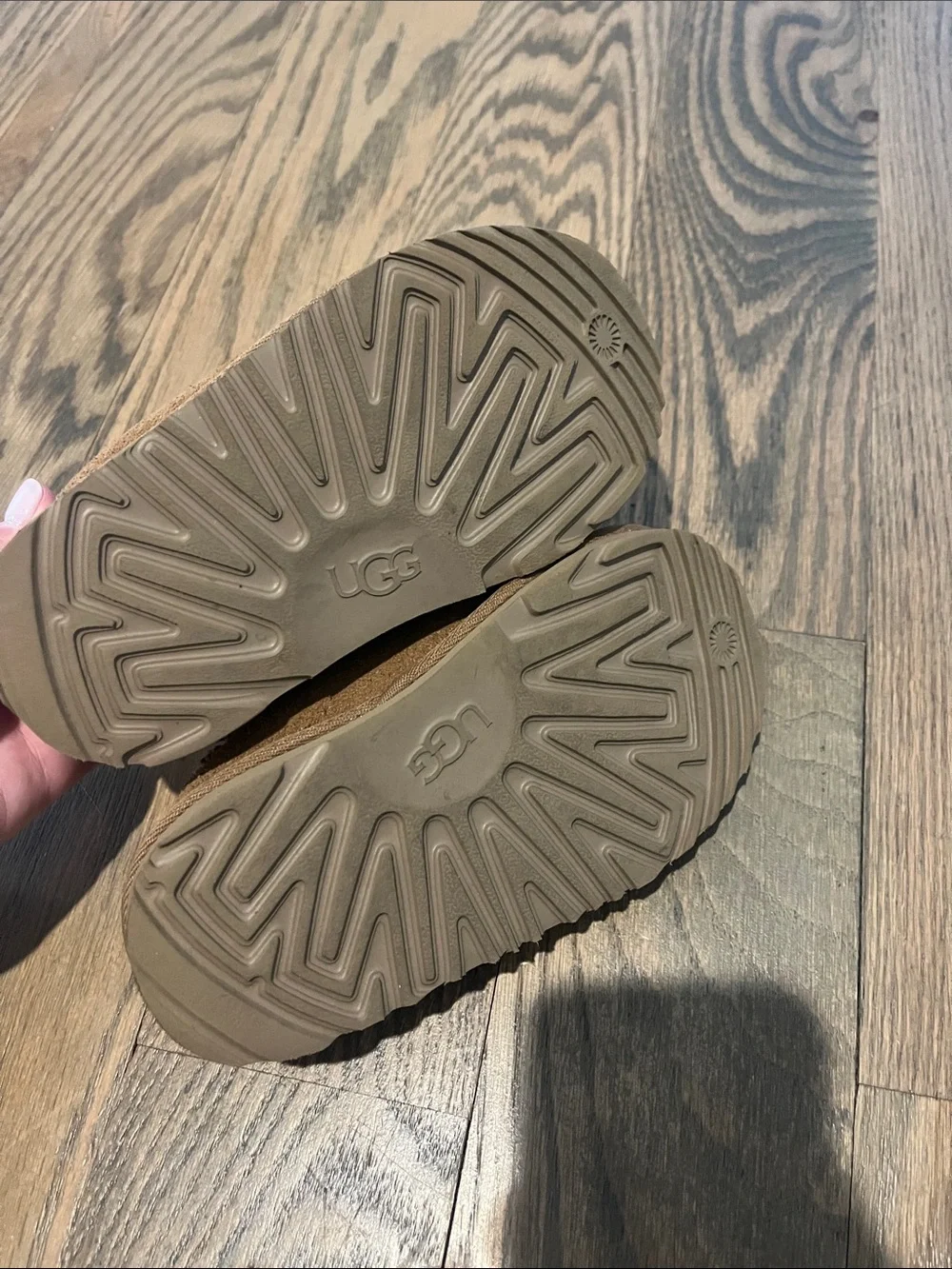 UGG Kids Tasman Chestnut Suede Slip-On Slippers